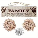 DIY Wooden Family Birthday Board Hanging Sign Pendant Family Furniture & Decor - Tophatter Daily Deals