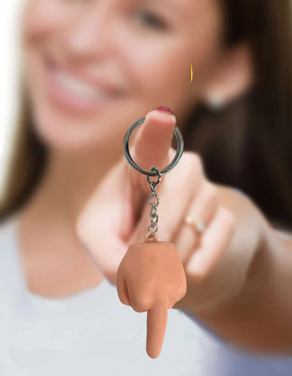 Little Genie Super Fun Squishy Middle Finger Key Chain – Cheeky Accessory 6-Pack > Novelties > Gag Gifts - Tophatter Daily Deals