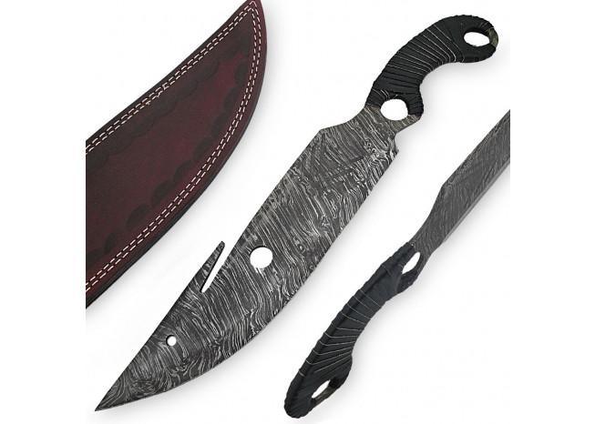 Melee Hunter Damascus Steel Fixed Blade Knife knives - Tophatter Daily Deals
