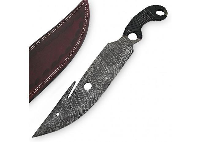 Melee Hunter Damascus Steel Fixed Blade Knife knives - Tophatter Daily Deals
