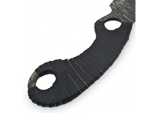 Melee Hunter Damascus Steel Fixed Blade Knife knives - Tophatter Daily Deals