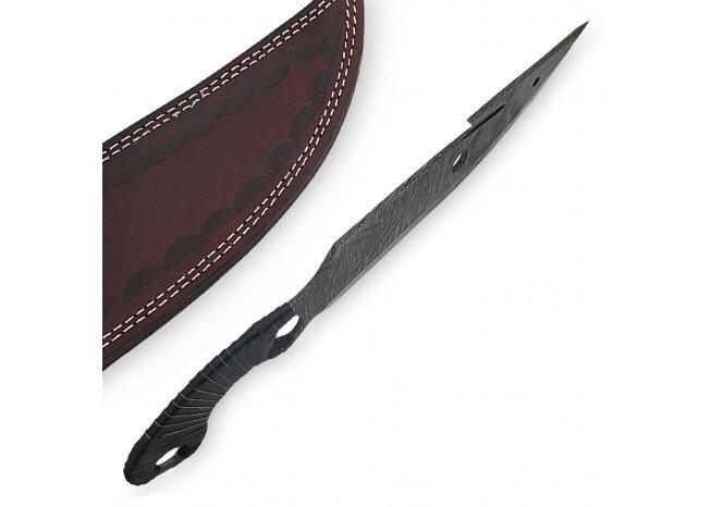 Melee Hunter Damascus Steel Fixed Blade Knife knives - Tophatter Daily Deals