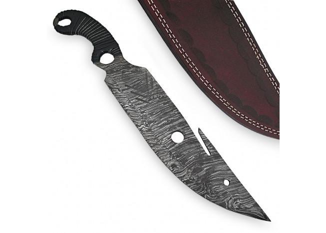 Melee Hunter Damascus Steel Fixed Blade Knife knives - Tophatter Daily Deals