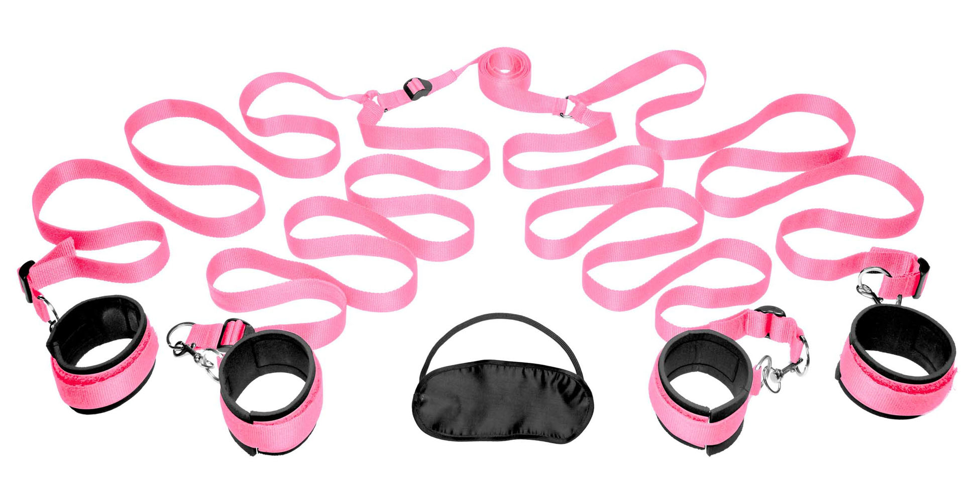 Bedroom Restraint Kit Pink for Unforgettable Intimate Play > Bondage Gear > Bed Restraints - Tophatter Daily Deals