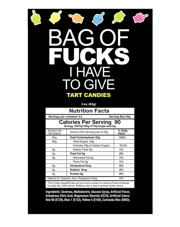 Bag of Fucks I Have to Give Bag of 25 Count > Novelties > Candy & Edible Items - Tophatter Daily Deals