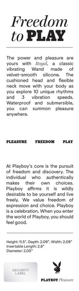 Playboy Pleasure ROYAL Velvet Silicone Wand Vibrator > Sex Toys > Massage Wands - Tophatter Daily Deals