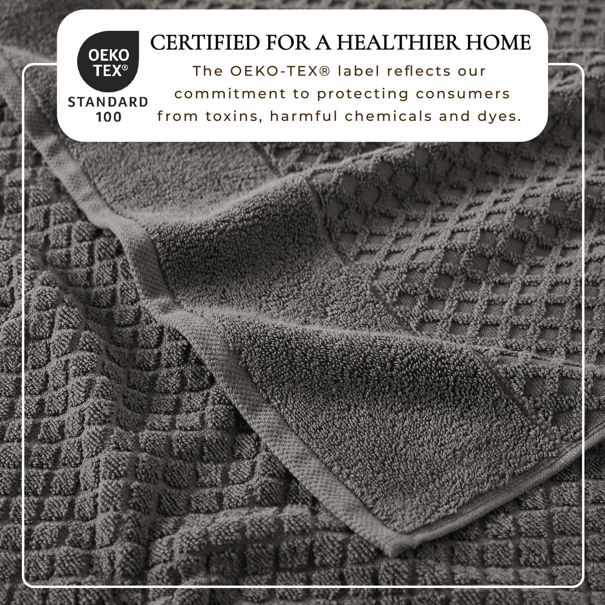 Cotton Diamond Waffle Weave Bath Towel Set - Grayson Collection Bath - Tophatter Daily Deals