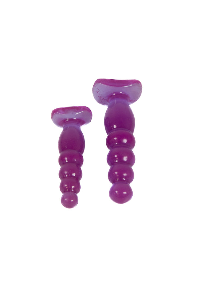 Crystal Jellies by Doc Johnson - Anal Delight Trainer Kit - Purple Sex Toy - Tophatter Daily Deals