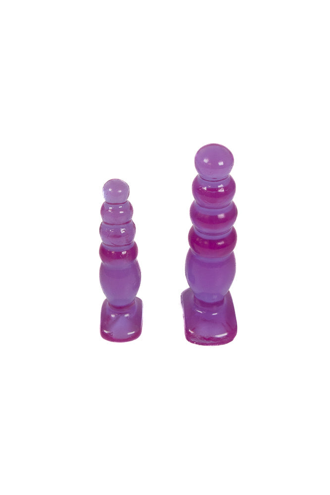 Crystal Jellies by Doc Johnson - Anal Delight Trainer Kit - Purple Sex Toy - Tophatter Daily Deals
