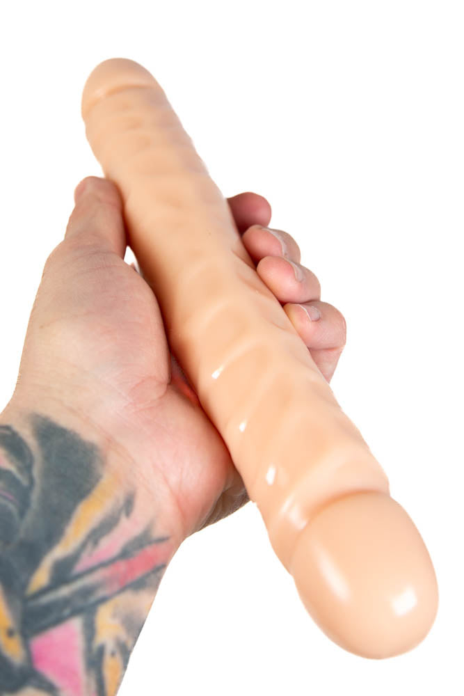 Doc Johnson - Jr. Veined Double Header 12 Inch Dildo Sex Toy - Tophatter Daily Deals