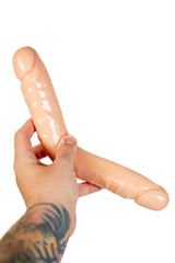 Doc Johnson - Jr. Veined Double Header 12 Inch Dildo Sex Toy - Tophatter Daily Deals