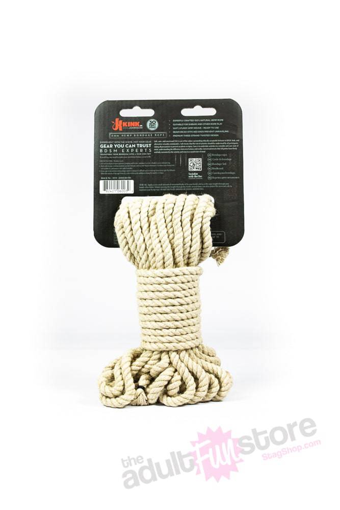 Kink By Doc Johnson - Bind & Tie - Hemp Bondage Rope - 30ft BDSM - Tophatter Daily Deals