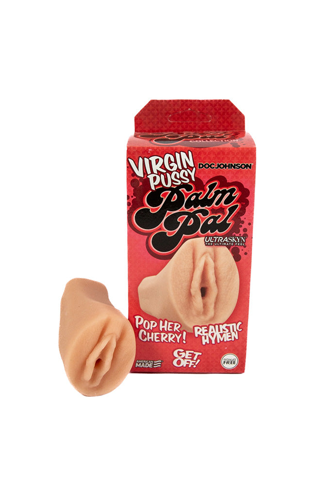 Doc Johnson - Virgin Pussy Palm Pal Stroker - Beige Sex Toy - Tophatter Daily Deals