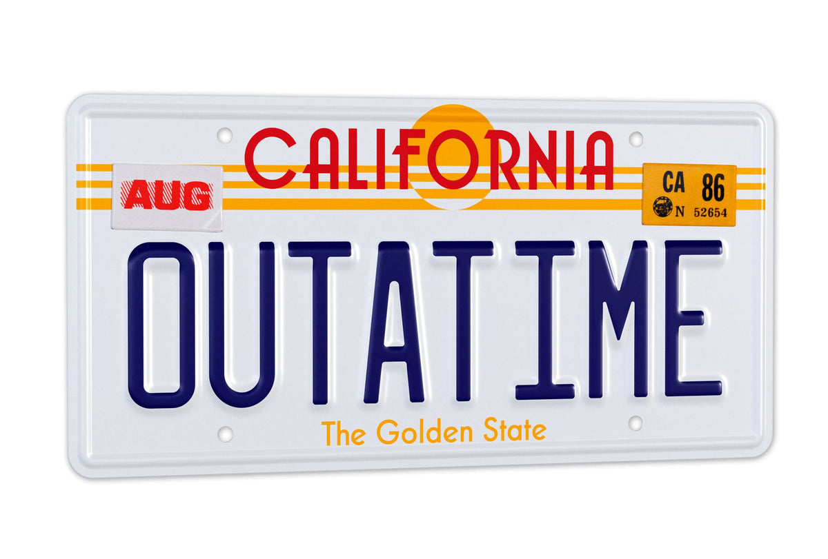 Back to the Future – OUTATIME Replica Licence Plate Collectible Replica - Tophatter Daily Deals