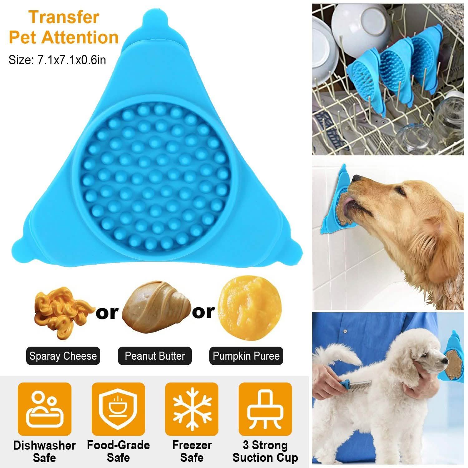 Dog Bath Lick Pad Shower Distraction Pet Supplies - Tophatter Daily Deals