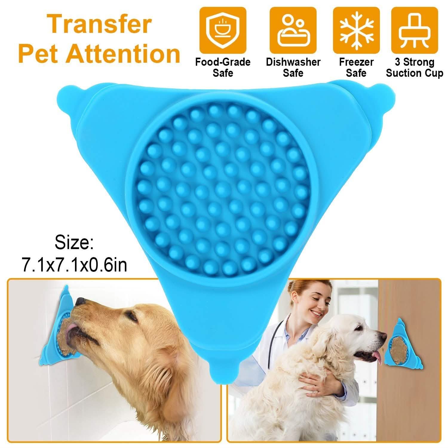 Dog Bath Lick Pad Shower Distraction Pet Supplies - Tophatter Daily Deals