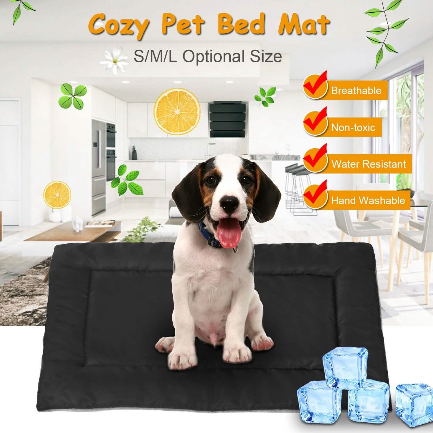 Dog Bed Mat Comfortable Fleece Reversible Pad Pet Supplies - Tophatter Daily Deals