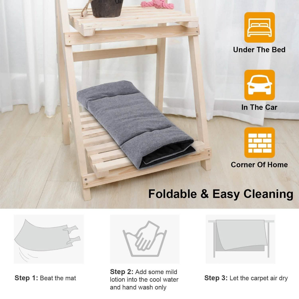 Dog Bed Mat Comfortable Fleece Reversible Pad Pet Supplies - Tophatter Daily Deals