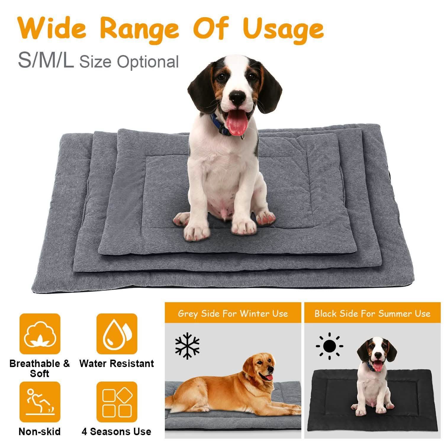 Dog Bed Mat Comfortable Fleece Reversible Pad Pet Supplies - Tophatter Daily Deals