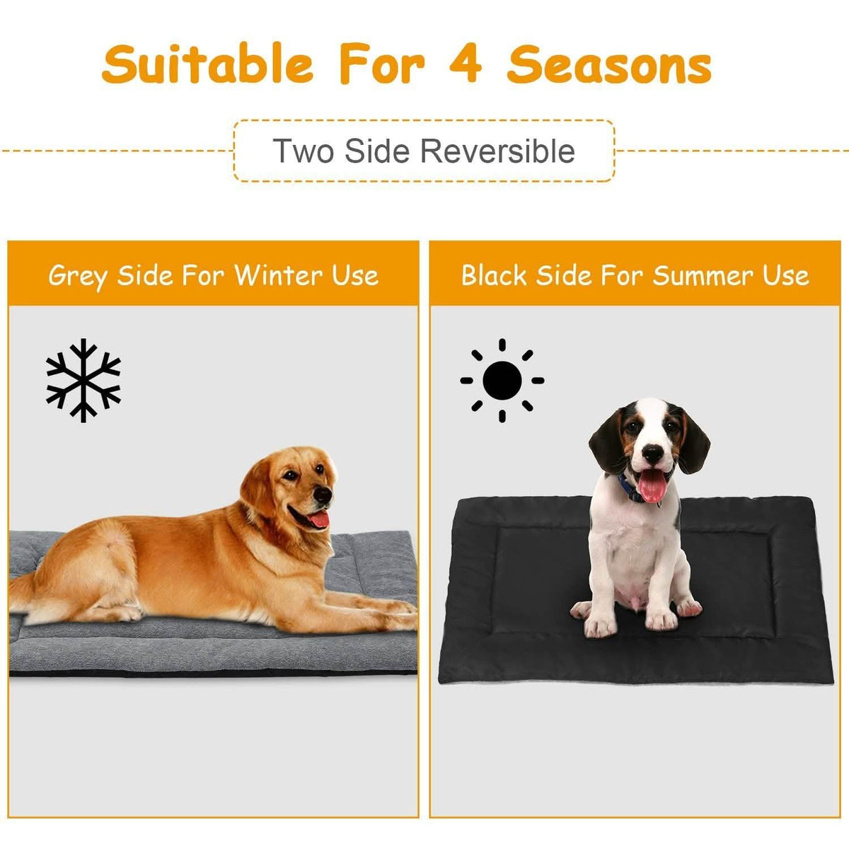 Dog Bed Mat Comfortable Fleece Reversible Pad Pet Supplies - Tophatter Daily Deals