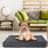 Dog Bed Soft Plush Cushion Cozy Warm Pet Crate Mat Dog Carpet Pet Supplies - Tophatter Daily Deals