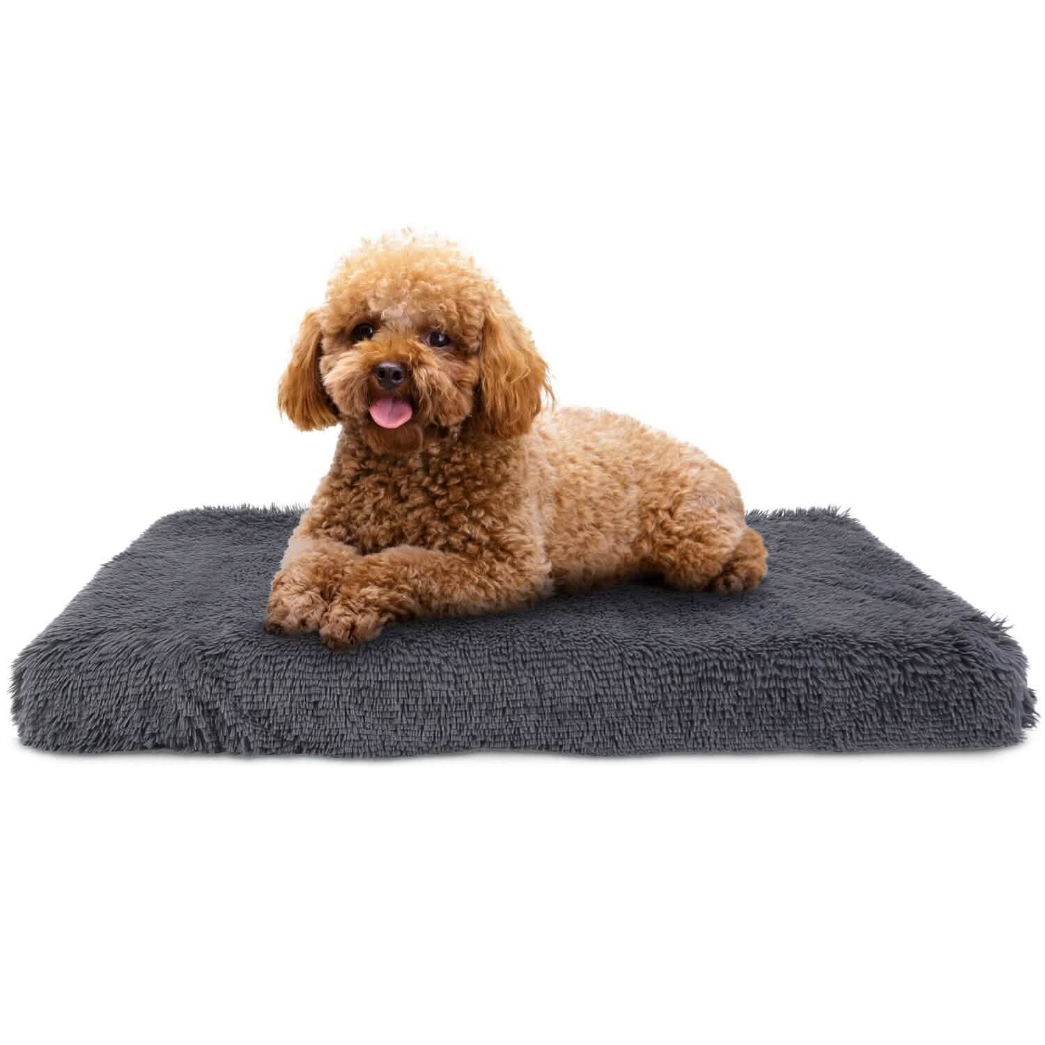 Dog Bed Soft Plush Cushion Cozy Warm Pet Crate Mat Dog Carpet S Pet Supplies - Tophatter Daily Deals