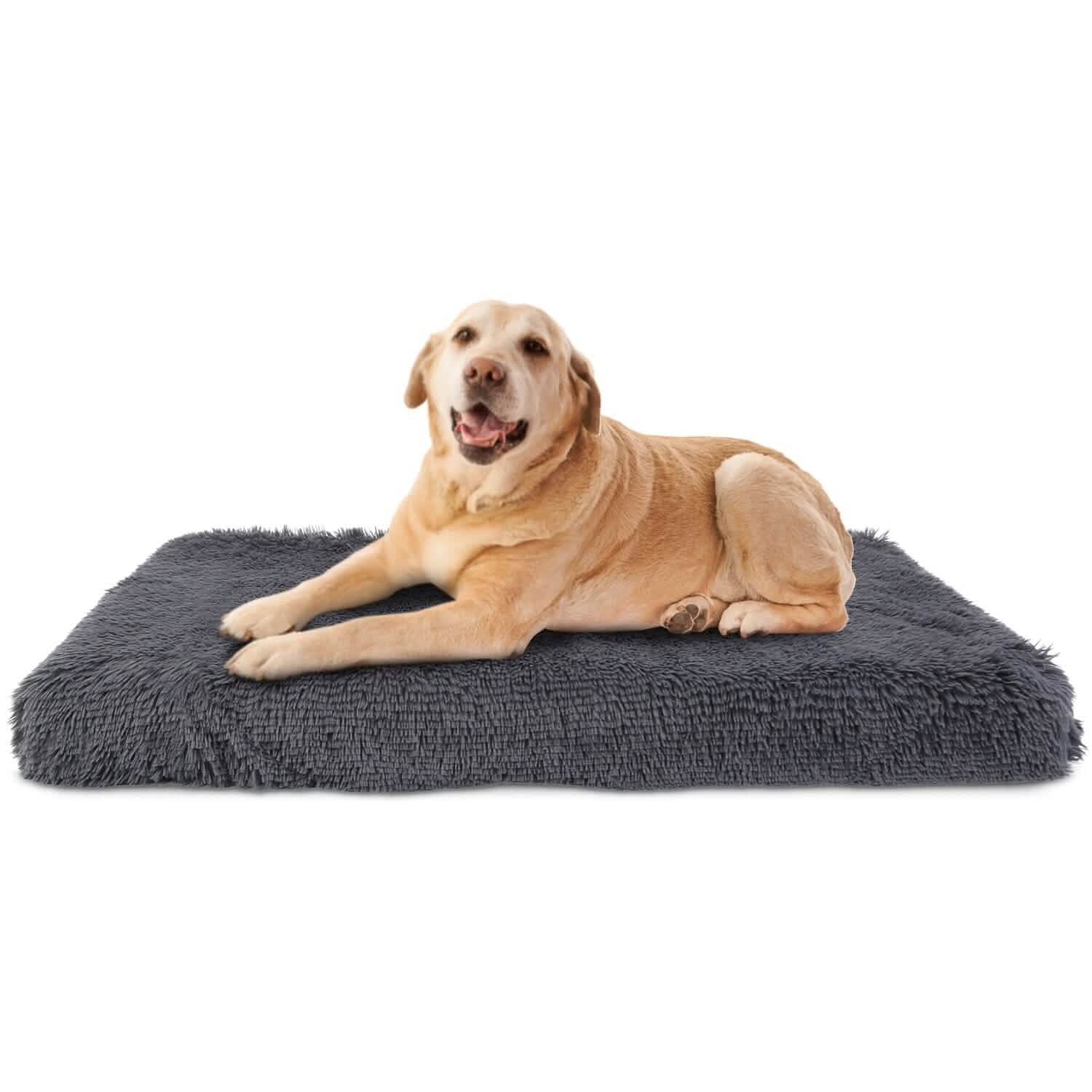 Dog Bed Soft Plush Cushion Cozy Warm Pet Crate Mat Dog Carpet XL Pet Supplies - Tophatter Daily Deals