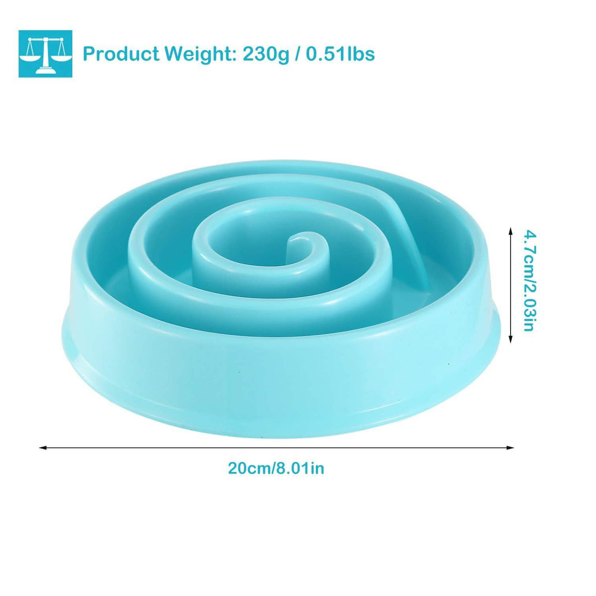 Dog Cat Slow Feeder Bowl Pet Supplies - Tophatter Daily Deals