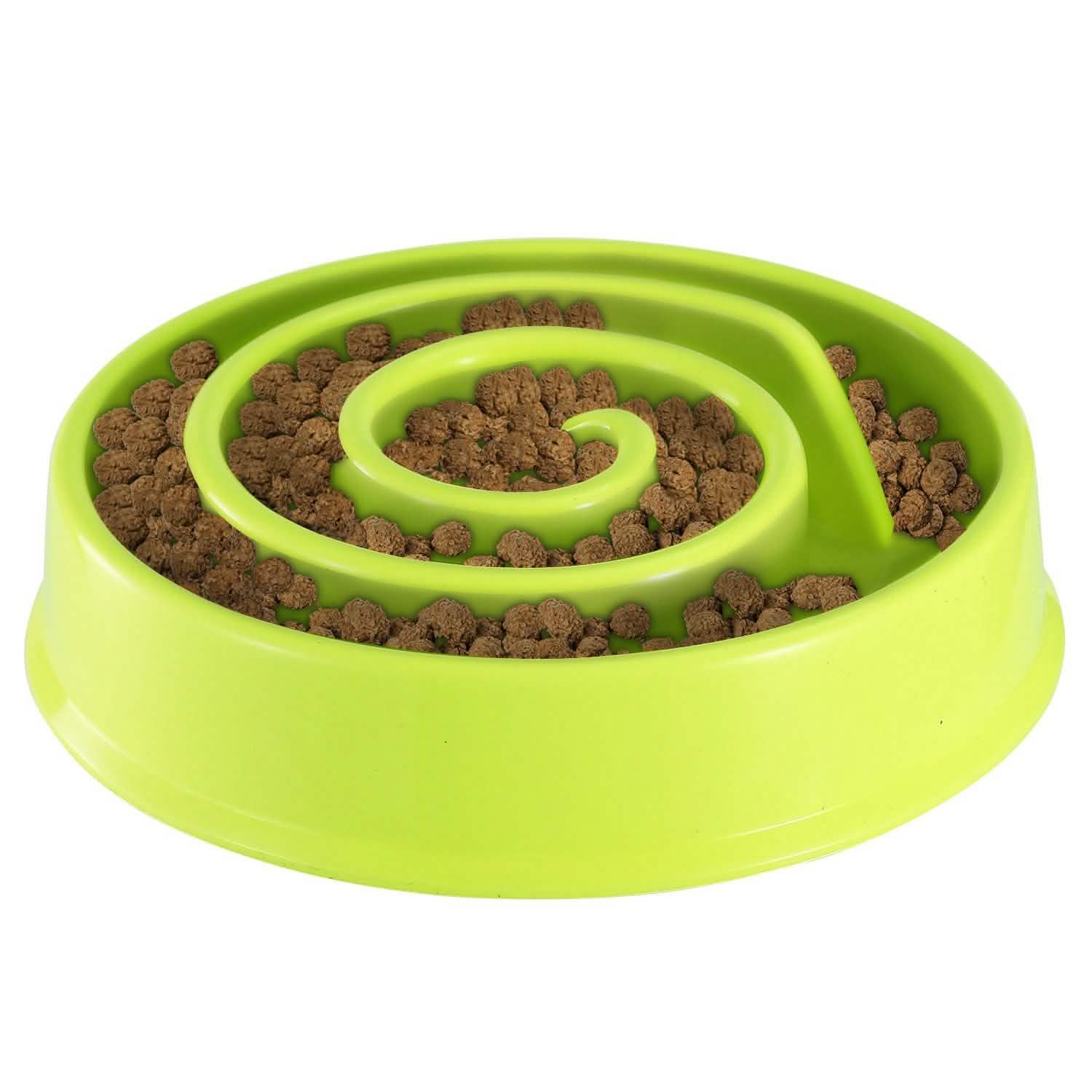 Dog Cat Slow Feeder Bowl Green Pet Supplies - Tophatter Daily Deals