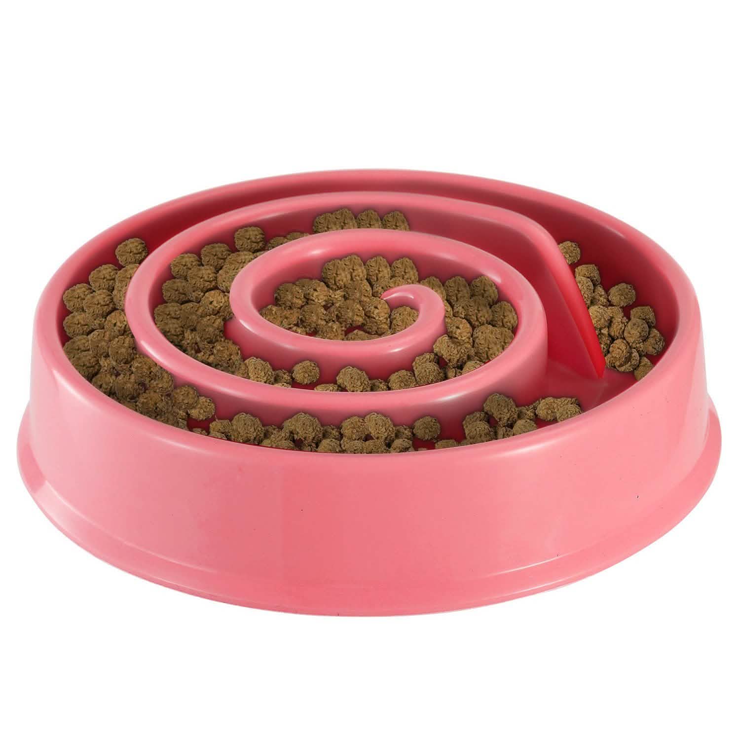 Dog Cat Slow Feeder Bowl Pink Pet Supplies - Tophatter Daily Deals
