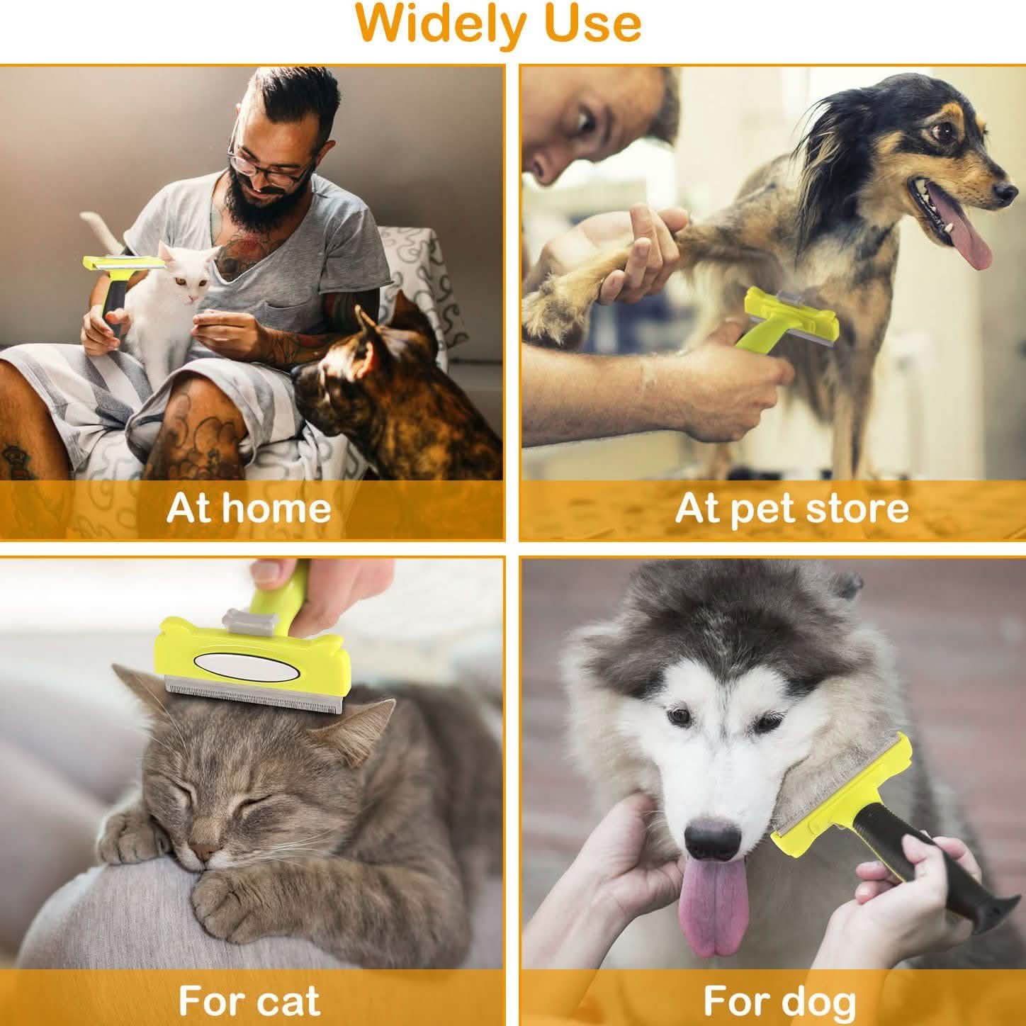 Dog Grooming Brush Comb Pet Hair Remover Pet Supplies - Tophatter Daily Deals