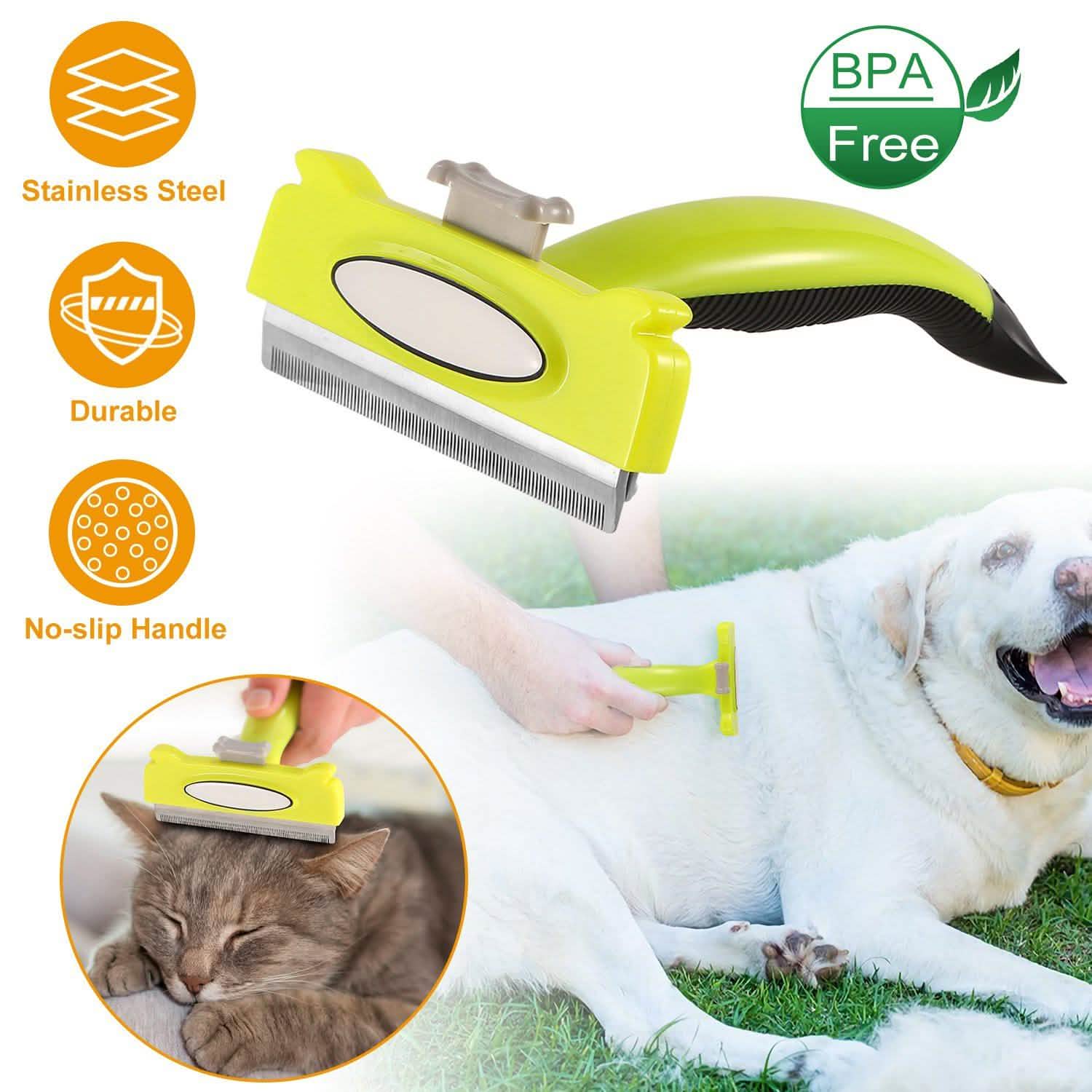 Dog Grooming Brush Comb Pet Hair Remover Pet Supplies - Tophatter Daily Deals