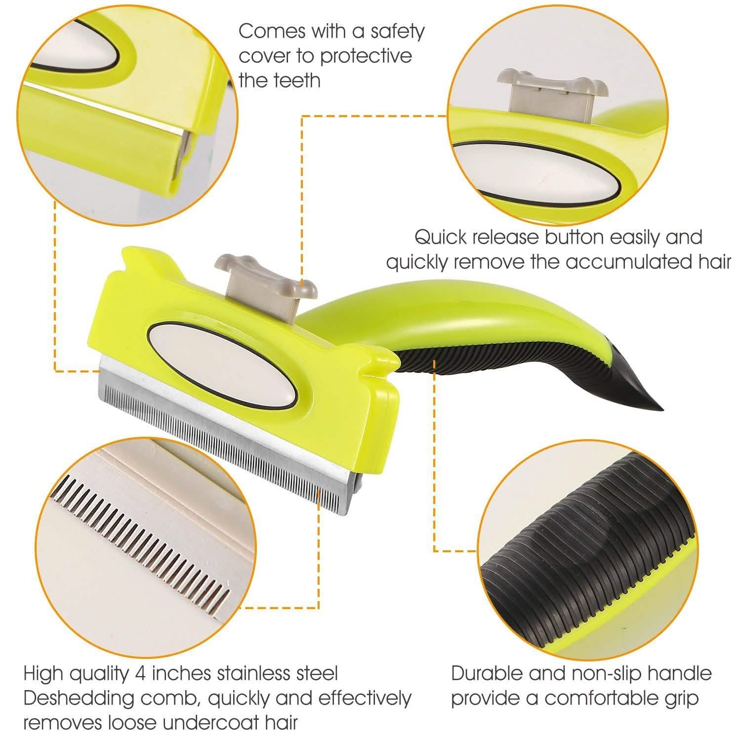 Dog Grooming Brush Comb Pet Hair Remover Pet Supplies - Tophatter Daily Deals