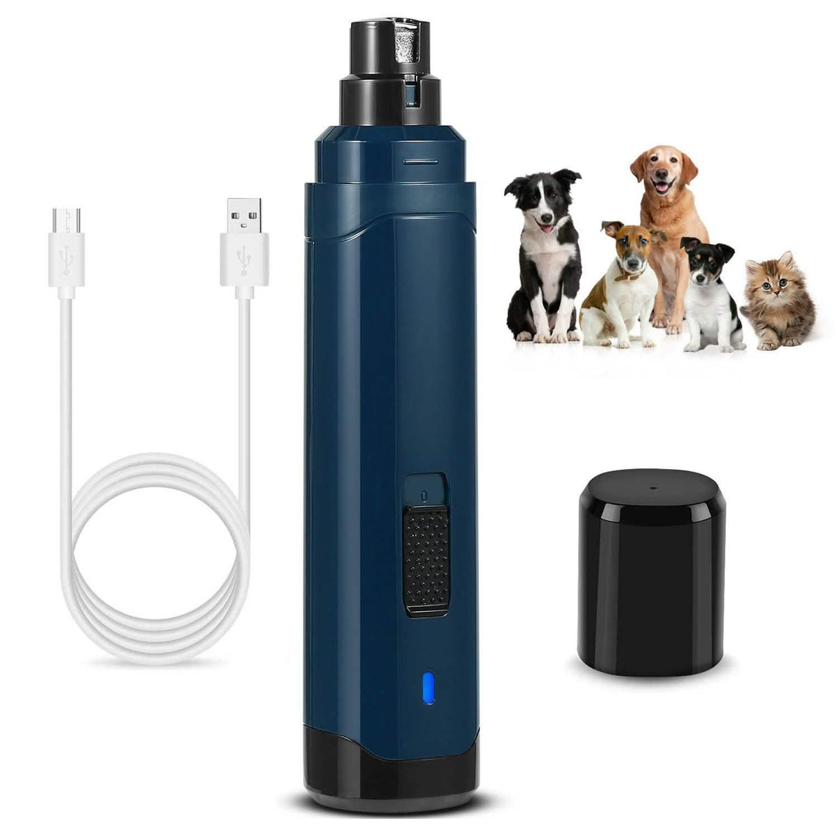 Dog Nail Grinder 2 Speeds Quiet USB Rechargeable Pet Supplies - Tophatter Daily Deals
