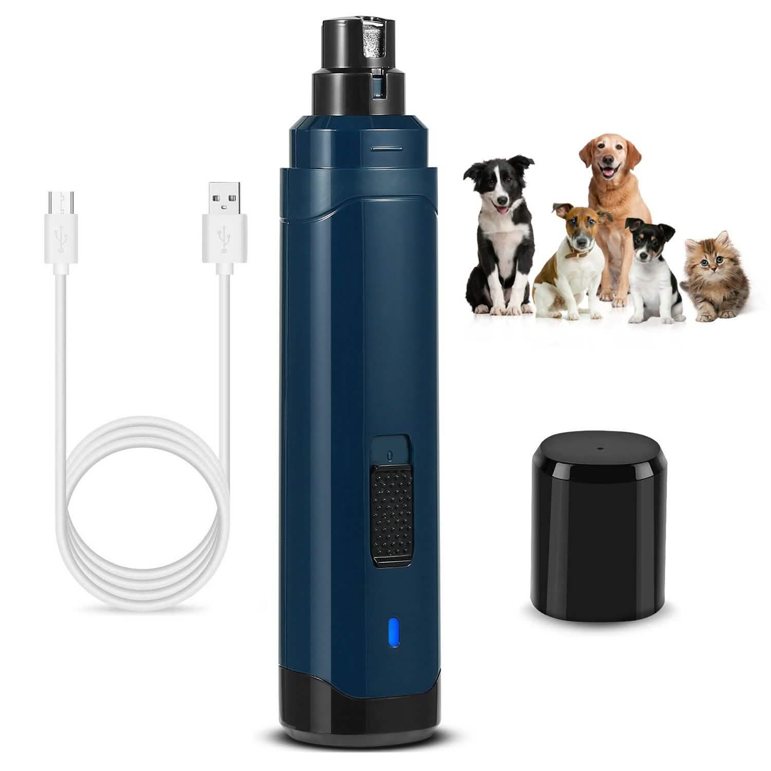 Dog Nail Grinder 2 Speeds Quiet USB Rechargeable Pet Supplies - Tophatter Daily Deals