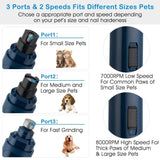 Dog Nail Grinder 2 Speeds Quiet USB Rechargeable Pet Supplies - Tophatter Daily Deals