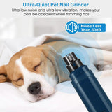 Dog Nail Grinder 2 Speeds Quiet USB Rechargeable Pet Supplies - Tophatter Daily Deals
