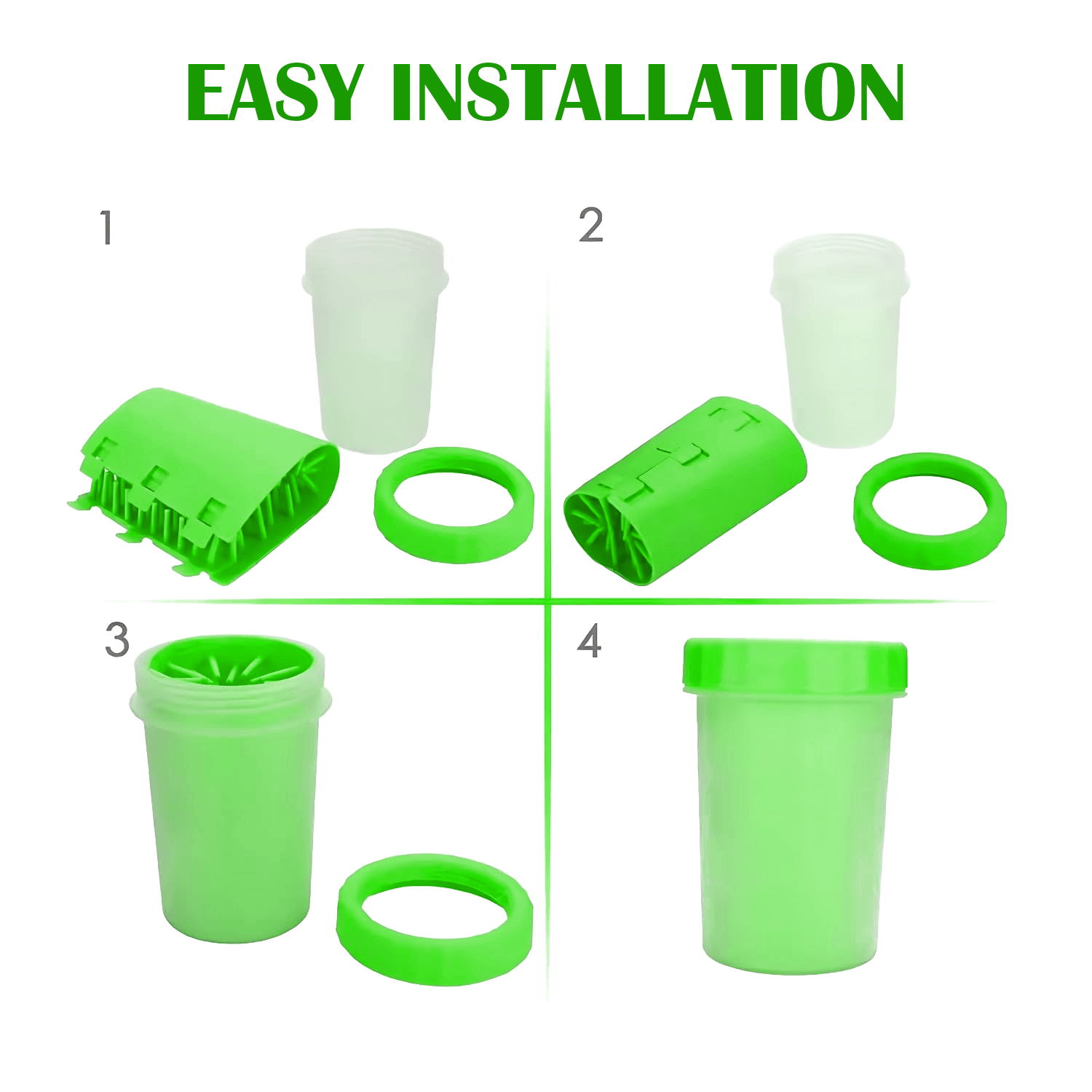 Dog Feet Cleaner - Portable Pet Foot Washer Cup Dog Cat Cleaner Paw Clean Brush Cup Quickly Wash Pet Products - Tophatter Daily Deals