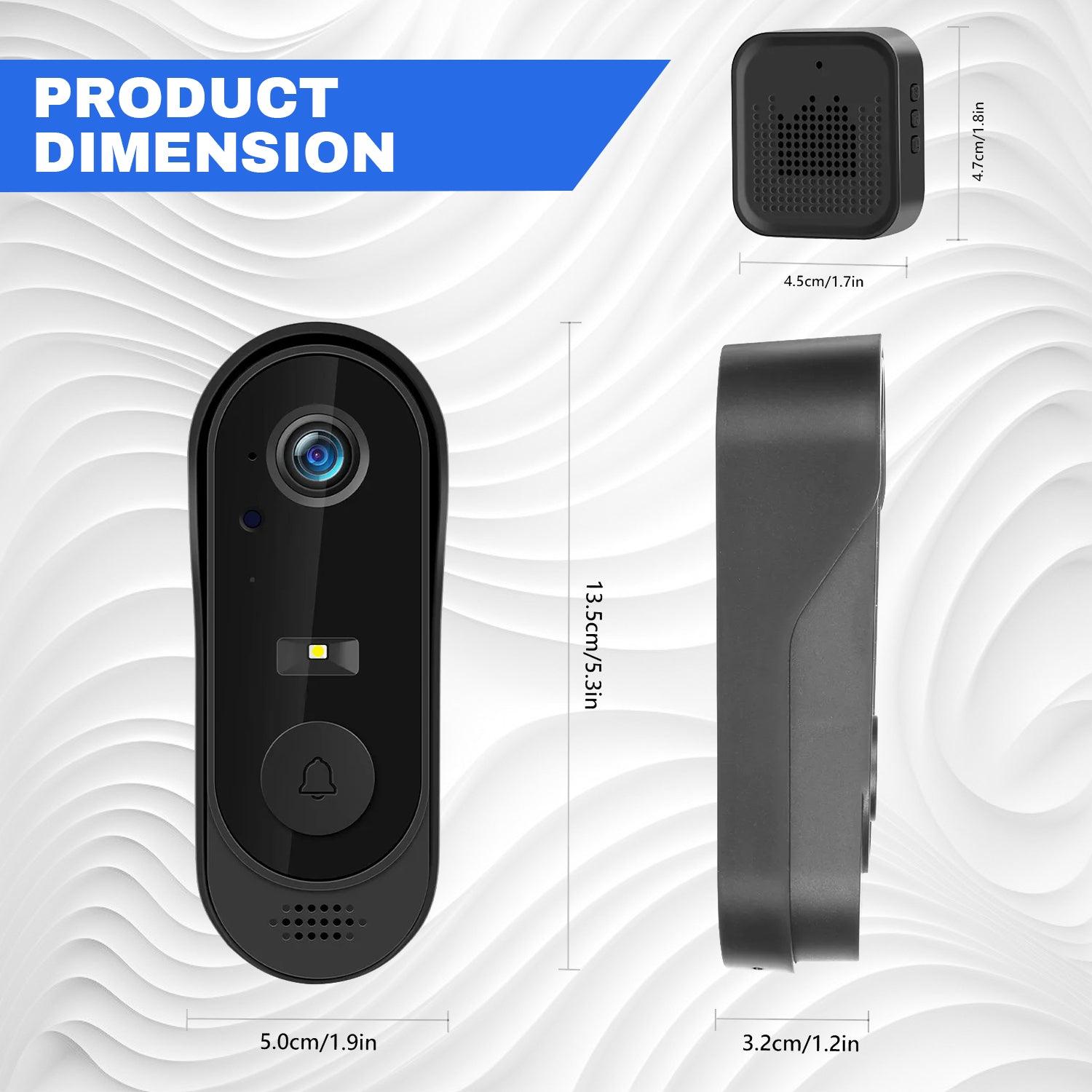 Wifi Video Doorbell - Smart Wireless Security Ring Phone Camera Door Bell Intercom HD Advanced Motion Detection Security Camera Bell Home - Tophatter Daily Deals