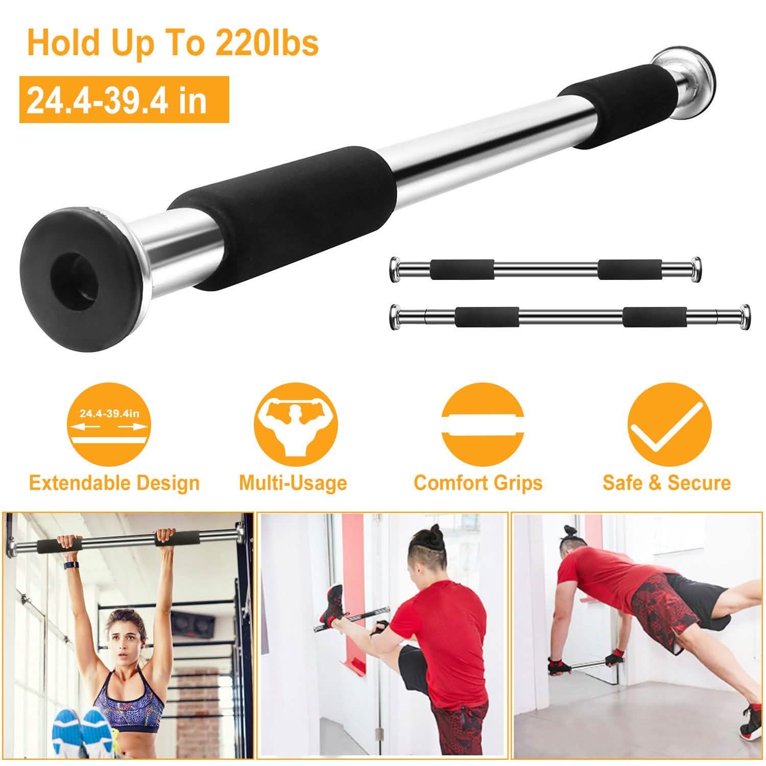 Doorway Pull Up Bar Exercise Gym Fitness & Exercise - Tophatter Daily Deals