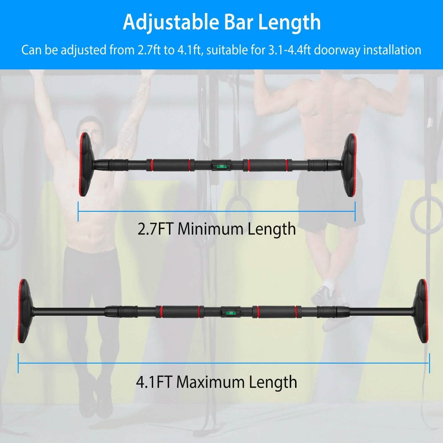 Doorway Pull Up Bar Heavy Duty with Foam Grips Level Fitness & Exercise - Tophatter Daily Deals