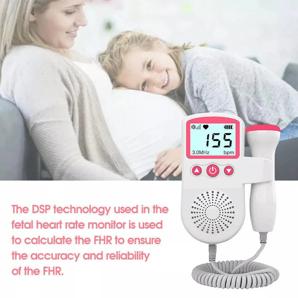 Baby Heart Monitor - Doppler Fetal Baby Heart Beat Rate Probe Prenatal Monitor Ultrasonic Baby Health & Grooming Kits - Tophatter Daily Deals