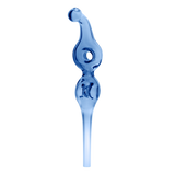 Double Donut Dab Straw Transparent Blue Glass Dab Straws - Tophatter Daily Deals