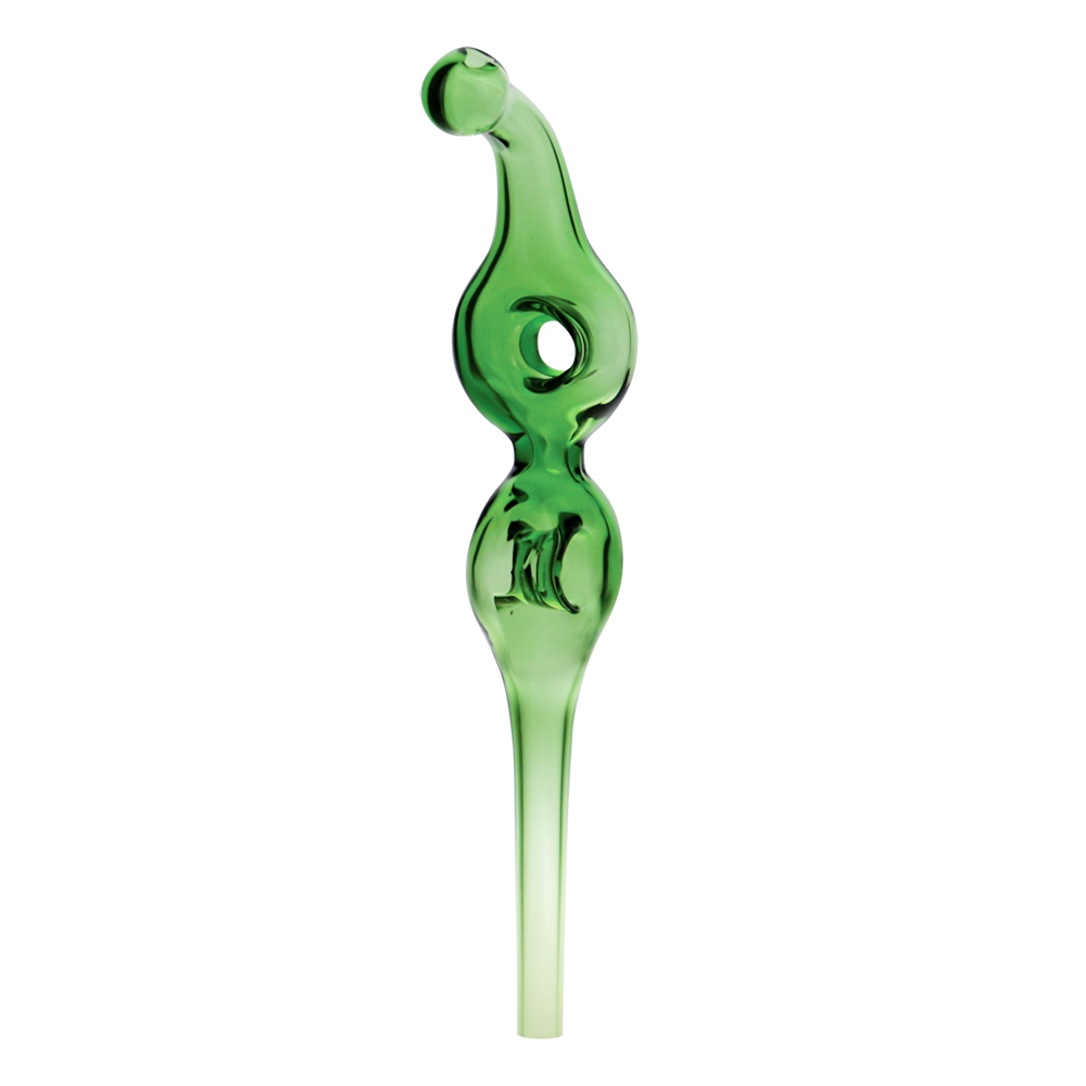 Double Donut Dab Straw Transparent Green Glass Dab Straws - Tophatter Daily Deals