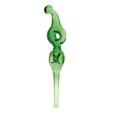 Double Donut Dab Straw Transparent Green Glass Dab Straws - Tophatter Daily Deals