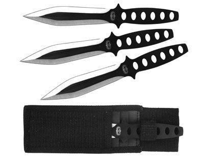 Double Edged, 3 Piece Throwing Knife Set Self Defense Knives - Tophatter Daily Deals