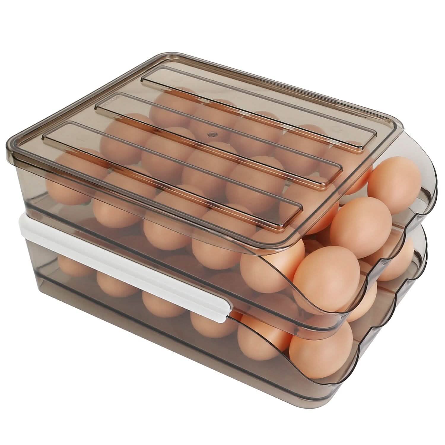 Double Layer Egg Storage for Refrigerator Kitchen Storage - Tophatter Daily Deals