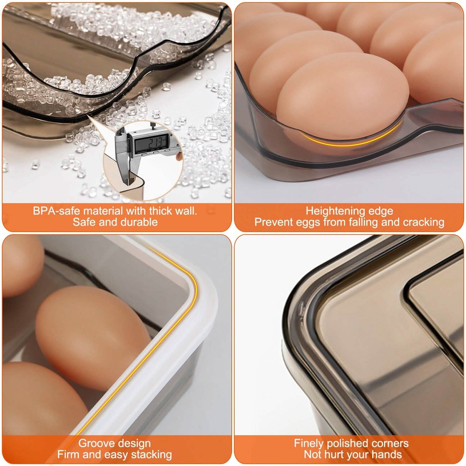 Double Layer Egg Storage for Refrigerator Kitchen Storage - Tophatter Daily Deals
