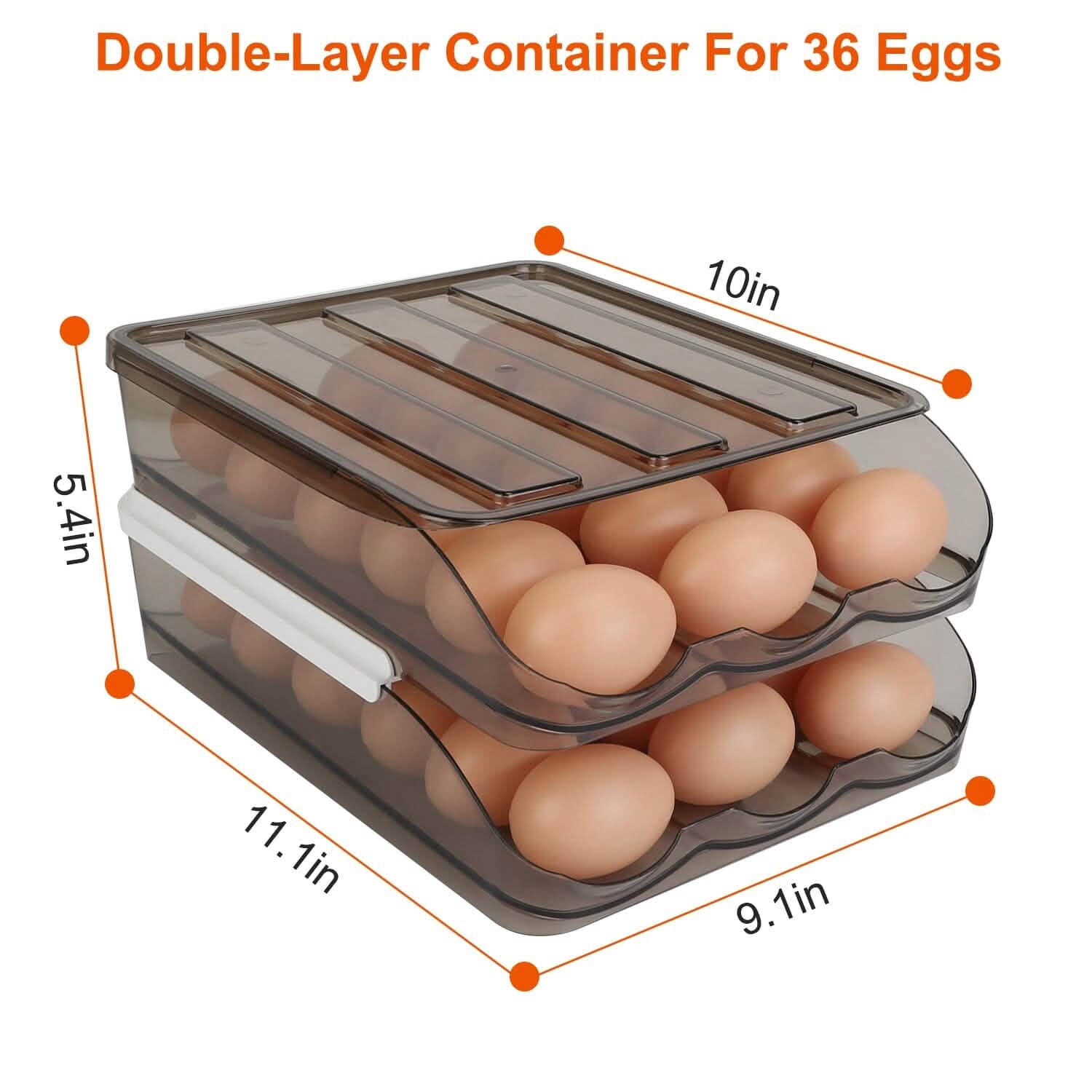 Double Layer Egg Storage for Refrigerator Kitchen Storage - Tophatter Daily Deals