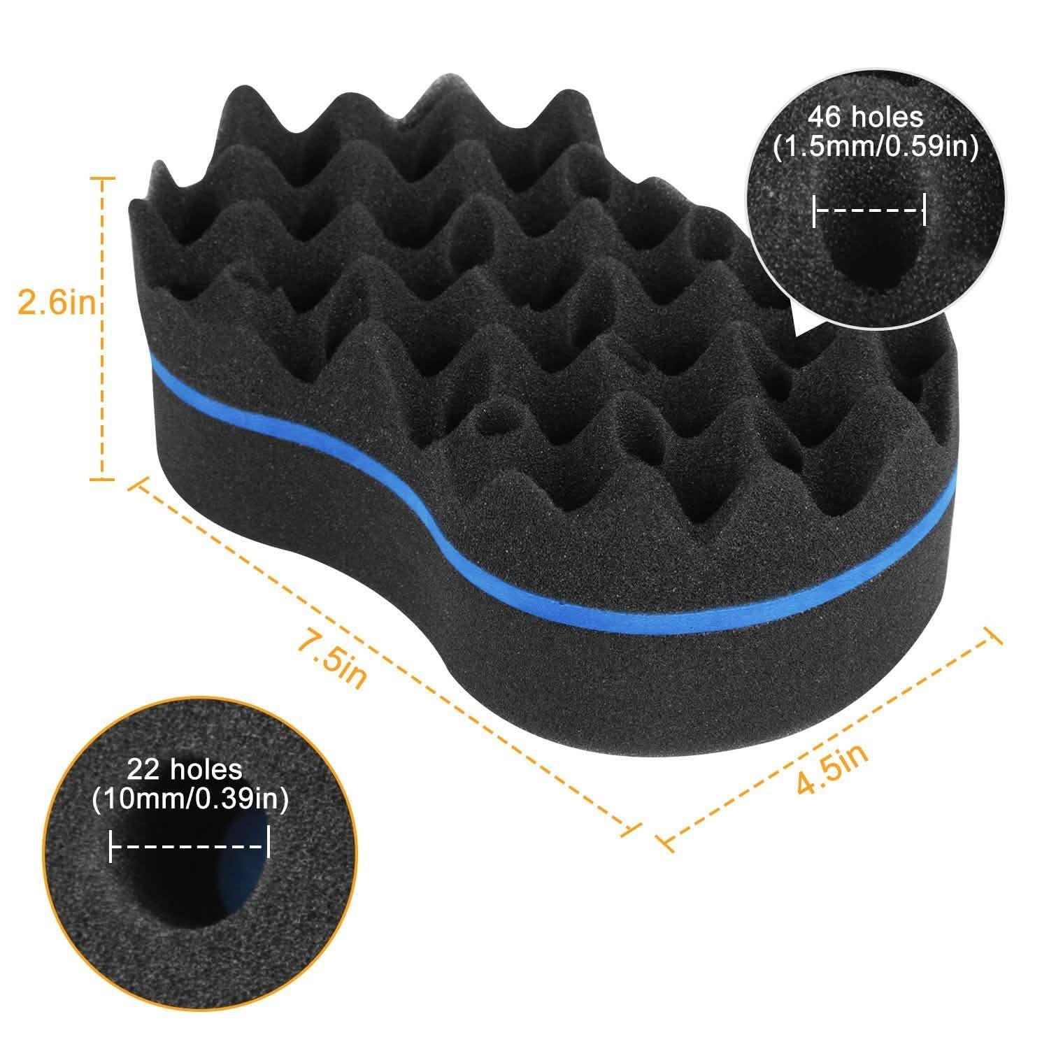 Double Sided Barber Sponge Hair Brush Comb Dreads Locking Twists Coil Men's Grooming - Tophatter Daily Deals
